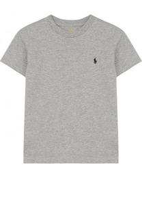 Хлопковая футболка с логотипом бренда Polo Ralph Lauren