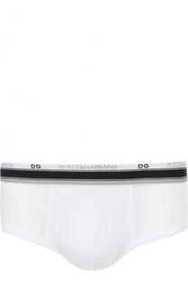 Хлопковые хипсы с широкой резинкой Dolce &amp; Gabbana