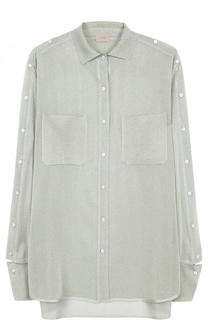 Блуза свободного кроя с накладными карманами MRZ