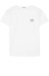 Хлопковая футболка с нашивкой Dolce &amp; Gabbana