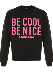 Хлопковый свитшот с принтом Dsquared2