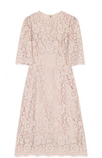 Приталенное кружевное платье-миди Dolce &amp; Gabbana