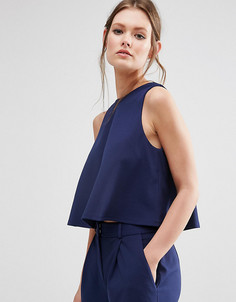 Строгий топ ASOS PETITE Co-ord - Темно-синий
