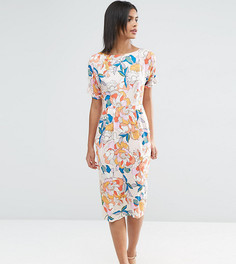 Платье с ярким цветочным рисунком ASOS TALL - Мульти