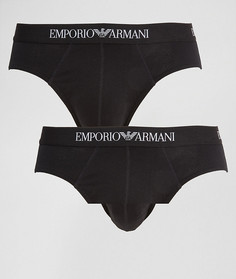 2 хлопковых трусов Emporio Armani - Черный