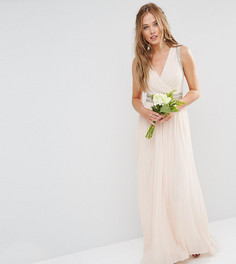 Декорированное платье макси со складками TFNC WEDDING - Розовый