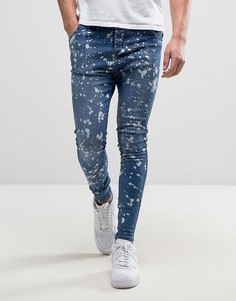 SikSilk Muscle Super Skinny Jeans In Blue - Синий