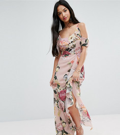 Платье макси с цветочным принтом Miss Selfridge Petite - Мульти