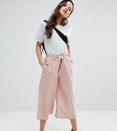Льняные юбка-брюки ASOS PETITE - Розовый