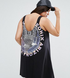 Свободное платье с принтом и открытой спиной ASOS CURVE - Мульти