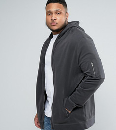 Черный худи с карманом MA1 от River Island PLUS - Черный