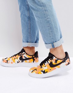 Красные кроссовки с камуфляжным принтом Nike Air Force 1 07 LV8 823511-800 - Красный