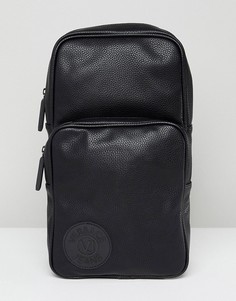 Черная кожаная сумка с логотипом Versace Jeans - Черный