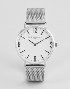 Серебристые часы с циферблатом в минималистском стиле Ellie Beaumont - Серебряный