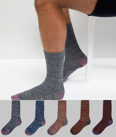 5 пар толстых носков с разными дизайнами ASOS - Мульти