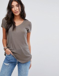 Футболка с удлиненным краем Brave Soul - Зеленый