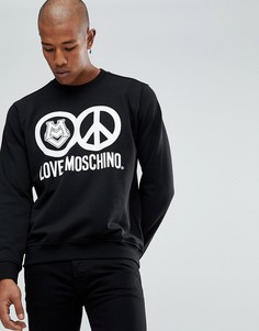 Свитер с логотипом Love Moschino - Черный