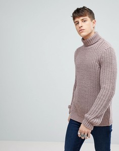 Плотный розовый джемпер в рубчик ASOS - Розовый