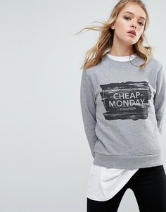 Свитшот с логотипом Cheap Monday - Серый