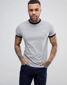 Серая узкая футболка Fred Perry - Серый