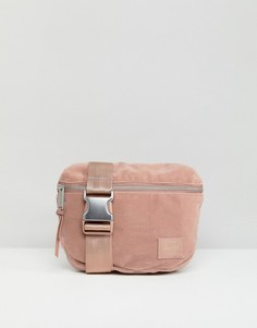 Бархатная сумка-кошелек на пояс Herschel Fifteen - Розовый