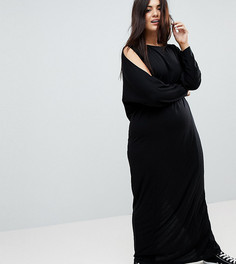 Платье макси с длинными рукавами ASOS CURVE - Черный