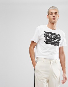 Белая футболка с логотипом Cheap Monday - Белый