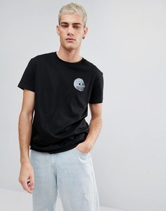 Черная футболка с голографическим логотипом Cheap Monday - Черный