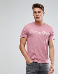 Футболка с круглым вырезом и логотипом Calvin Klein - Розовый