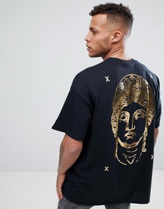 Футболка oversize с принтом на спине HNR LDN - Черный Honour