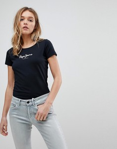 Футболка с логотипом Pepe Jeans Heritage - Черный