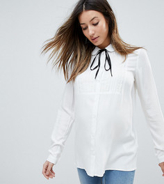 Рубашка с завязкой и поясом Mamalicious - Белый Mama.Licious