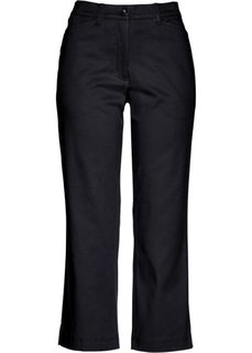 Брюки стретч длиной 7/8 (черный) Bonprix