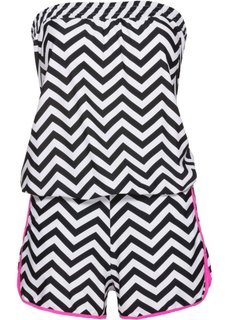 Комбинезон с интегрированными плавками (черный/белый) Bonprix