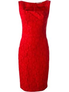 приталенное кружевное жаккардовое платье  Ermanno Scervino