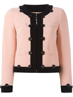 укороченные пиджак с контрастной окантовкой Boutique Moschino
