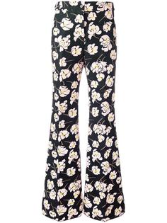 брюки с цветочным узором Rochas
