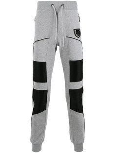 спортивные брюки с кожаной панелью Philipp Plein