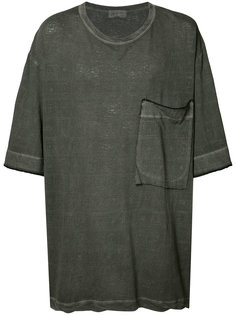 футболка свободного кроя с линялым эффектом Yohji Yamamoto
