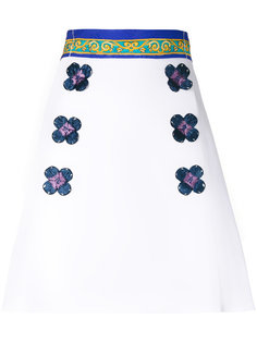 А-образная юбка с цветочным принтом  Dolce &amp; Gabbana