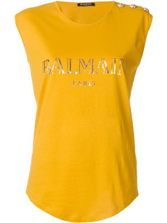 майка с принтом-логотипом Balmain