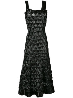 платье с геометрической отделкой  Oscar de la Renta