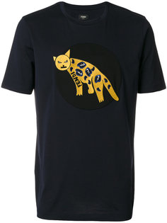 футболка с заплаткой в виде леопарда Fendi