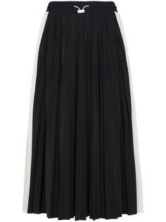 плиссированная юбка-миди с кружевными вставками Valentino