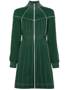 короткое платье на молнии с контрастной строчкой Valentino