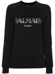 толстовка с длинными рукавами с принтом логотипа Balmain