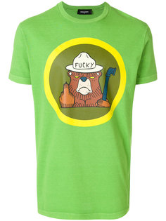 футболка с принтом медведя Dsquared2