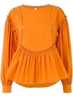 блузка с сетчатыми вставками Alberta Ferretti