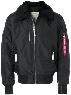 fur collar bomber jacket  Alpha Industries