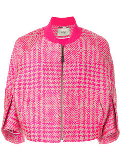 Glen Plaid tailored bomber jacket Fendi